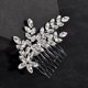 thumbnail image 4 of Nvzi Horquillas para el pelo de boda con flores para novias, peinetas con perlas de cristal, pinzas para el pelo, accesorios para el pelo de boda dorados, joyas -A, 4 of 5