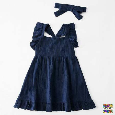 

Chollius Parent-child Wear Sleeveless Dress with Ruffle Buttons Decoration