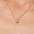 thumbnail image 3 of Gem Stone King 14K White Gold Yellow Citrine Pendant Necklace for Women | 1.07 Cttw | Gemstone November Birthstone | Pear Shape 9X6MM | With 18 inch Chain, 3 of 6