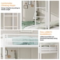 thumbnail image 6 of Miniyam Metal Full over Full Bunk Bed with Trundle, Space Saving Bunk Bed Frame with Ladder and Guardrails for Dorm, Apartment, White, 6 of 7