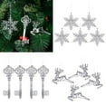thumbnail image 5 of 4/6pc Christmas Icicle Pendants Elk Snowflake Keys Xmas Tree Hanging Pendant Ornaments Christmas Decoration New Year 2025, 5 of 9