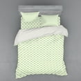 thumbnail image 2 of Ambesonne Retro Bedding Set 3 Pcs, Big Little Squares Tile, Twin, Lime Green White, 2 of 3