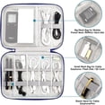 thumbnail image 4 of Waterproof Electronic Organizer Travel Bag, Portable Cable Storage Case for Charger USB Cords Hard Drives SD Cards, Red, 4 of 5