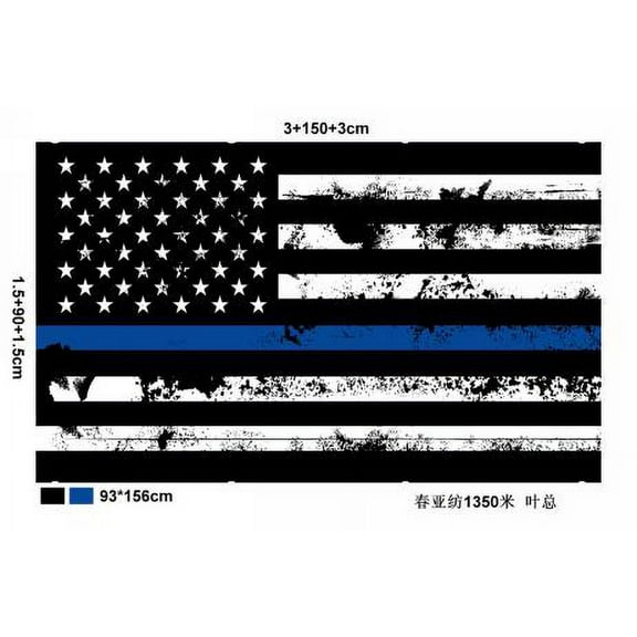 Vintage Police Memorial 3'x5' Flag Rough Tex ® 68D