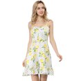 thumbnail image 4 of INSPIRE CHIC Women's Spaghetti Strap Bowknot Lemon Dotted Dress, 4 of 6