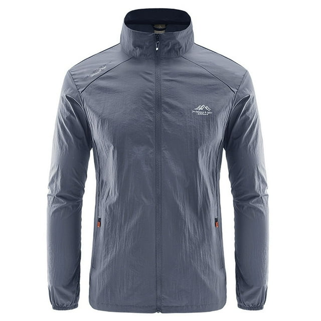 LOVZFMLL Jackets for Men Casual Solid Sports Long Sleeve Zipper Lightweight Drying Sun-proof