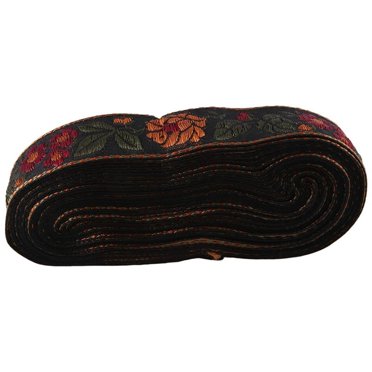 7M Floral Embroidered Jacquard Ribbon 2 Width Vintage Embroidered ...