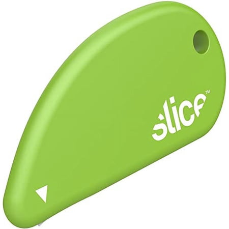 Slice Ceramic Blade, Safety Cutter Finger Friendly, Cuts Blister Packaging, Paper & Ideal for Outline Trims of Shapes or Coupons, 1 Pack, Green