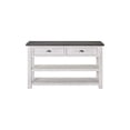thumbnail image 3 of Bowery Hill Farmhouse Wood 2 Drawer Sofa Console Table White and Gray, 3 of 4