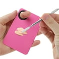 thumbnail image 2 of Unique Bargains 1 Set Foundation Spatula and Palette Set Durable Rectangular Makeup Artist Tools Pink Silver Tone, 2 of 5