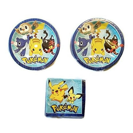 napkins bundle plates pokemon