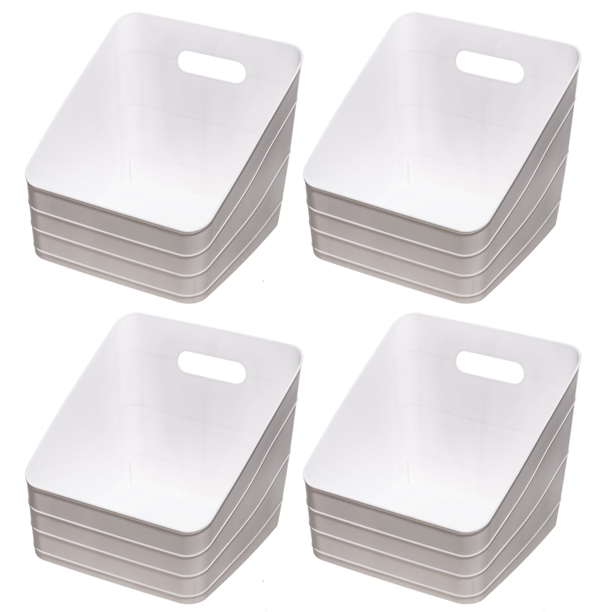 Medium Flex Closet Storage Bin 4PK, White