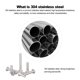 thumbnail image 4 of Tornillo hexagonal exterior de acero inoxidable DIN933 304 M-4 * 12 Irfora Tornillo, 4 of 7