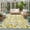 Yellow, Gold, Green, variant on Round Rugs 3Ft, Yellow Flower Blossom Round Area Rug Washable Indoor Throw Carpet, Farmmhouse Botanical Floral Small Non Slip Circle Rug for Bedroom Living Room Home Decor Aesthetic