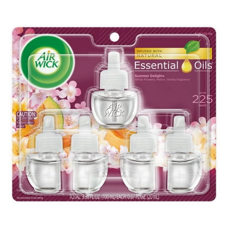Air Wick Scented Oil 5 Refills, Summer Delights (5X0.67oz), Air Freshener