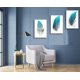 thumbnail image 2 of Set de 3 Cuadros Decorativos Modernos Ideas Creativas Plumas Turquesa Cuadro sublimado en tela, 2 of 2