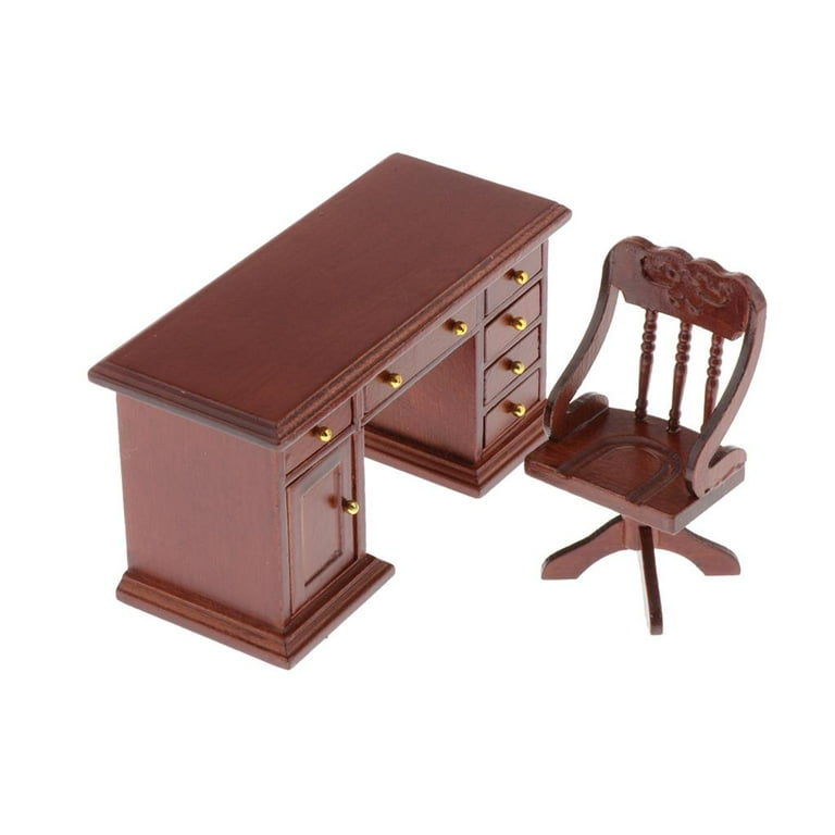Gazechimp Mini Desk Chair Miniature Dollhouse Furniture