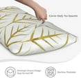 thumbnail image 4 of King Pillow Cases Standard Size - White And Gold Geometry A Soft Envelope Closure Microfiber Block Print Pillow Cover, Wrinkle Stain Resistant Travel Pillow Covers Standard Size 20x36in, 4 of 7