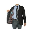 thumbnail image 4 of LN LUCIANO NATAZZI Mens Two Button Notch Lapel Blazer Modern Fit Suit Jacket Black, 4 of 5