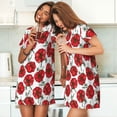 thumbnail image 4 of Fuzoiu Hand Drawn Tomatoes Print Women Nightgowns, Soft Comfy Lightweight Short Sleeves Sleepwear,Crew Neck Loungewear, 4 of 6