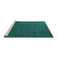 thumbnail image 2 of Ahgly Company Machine Washable Indoor Square Solid Turquoise Blue Modern Area Rugs, 3' Square, 2 of 4