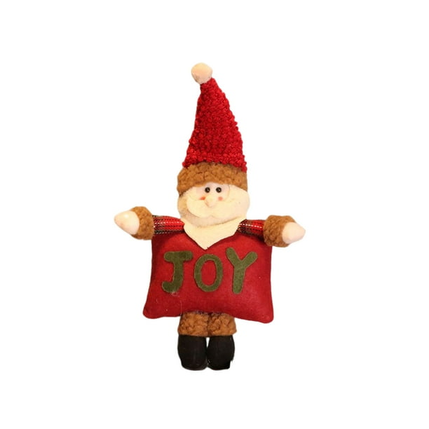 Colgante pequeño de Navidad, muñeco de nieve con diseño de alce, adorno de tela, escritorio, figurita colgante ligera, juguete de año para Kits de decoración para fiestas ALEGRÍA/Papá Noel Yuarrent HA069874-04
