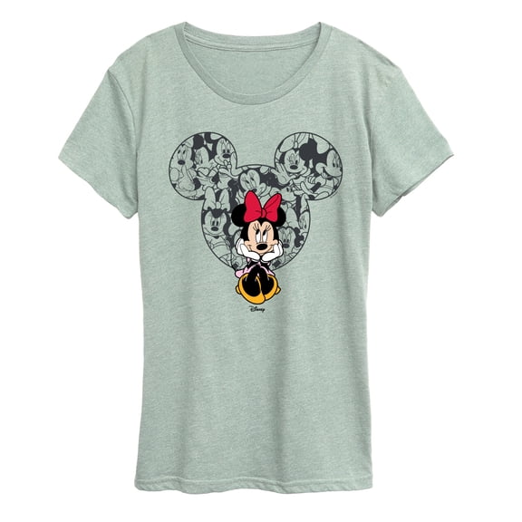 Disney - Minnie Ear Pattern Women's Short Sleeve Graphic T-Shirt