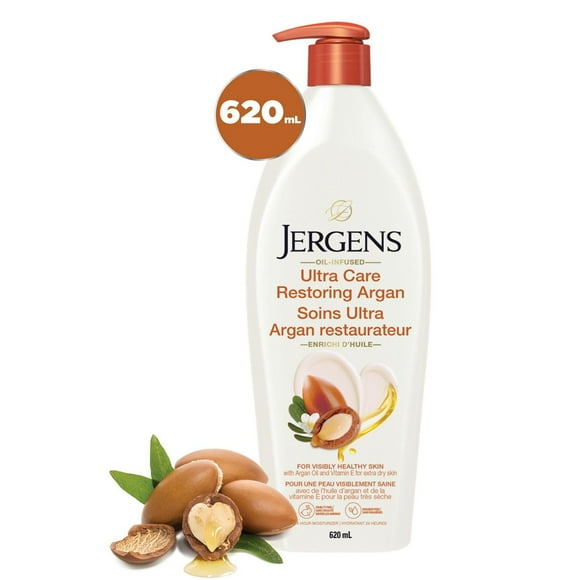 Hydratant pour le corps Soins Ultra à l’argan restaurateur pour la peau très sèche de Jergens (620mL)