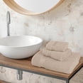 thumbnail image 4 of MALLONI HOME Ultra Soft 3 Pack Cotton Towel Set, Contains a Bath Towel 28x55 inch, a Hand Towel 16x24 inch & a Wash Coth 12x12 inch, Ideal Everyday use, Compact & Lightweight - Tan, 4 of 6