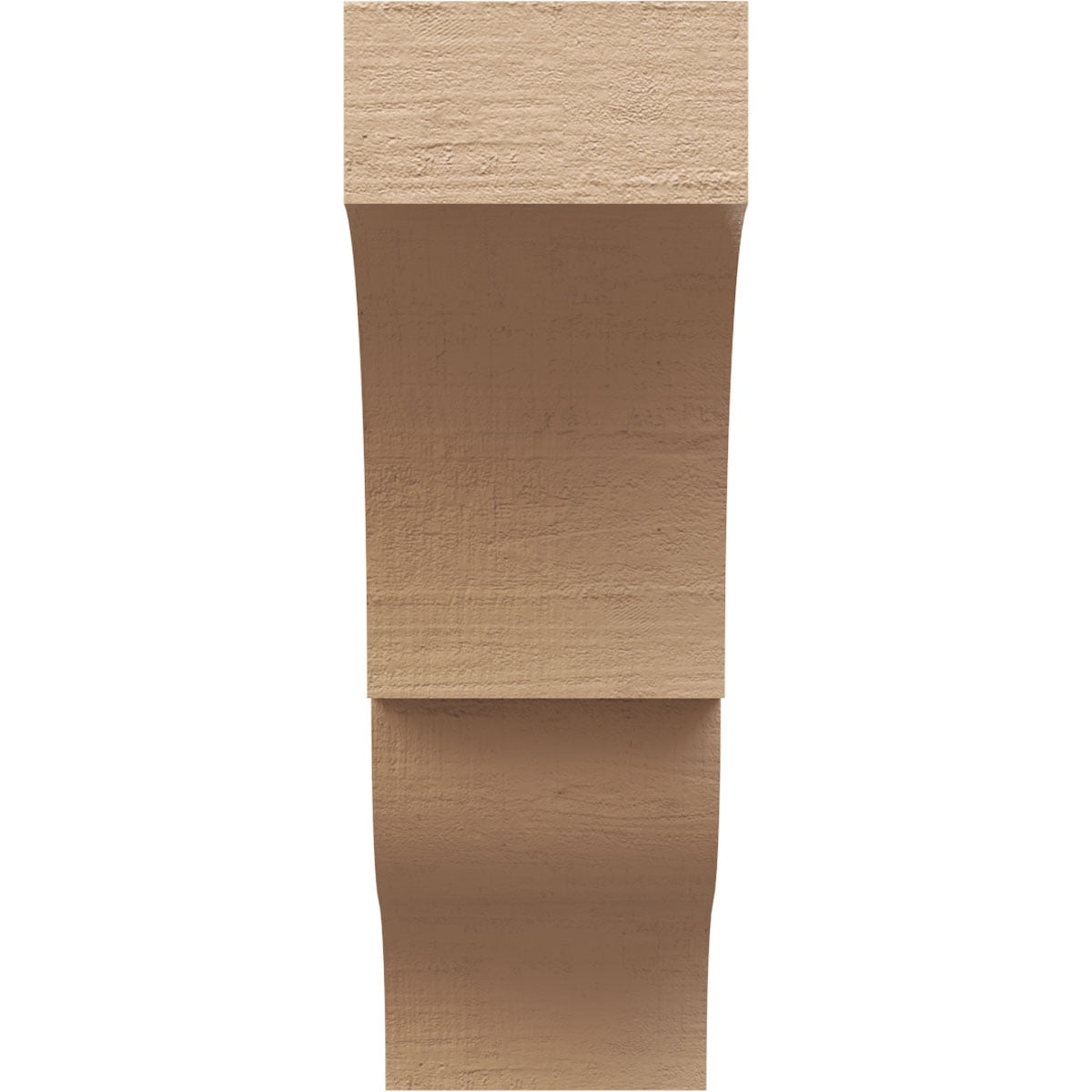 9"W x 18"D x 27"H Classic Asheboro Rough Cedar Woodgrain TimberThane Corbel, Primed Tan