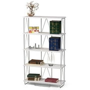 Wendel 5-Shelf Bookcase, White