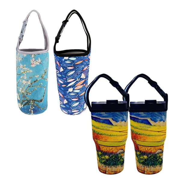 Paquete de 4 soportes para vasos Soledad Funda reutilizable de neopreno para bebidas 30