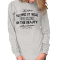 thumbnail image 4 of Beauty Dreams Cute Inspirational Women's Long Sleeve T Shirt Brisco Brands X, 4 of 5