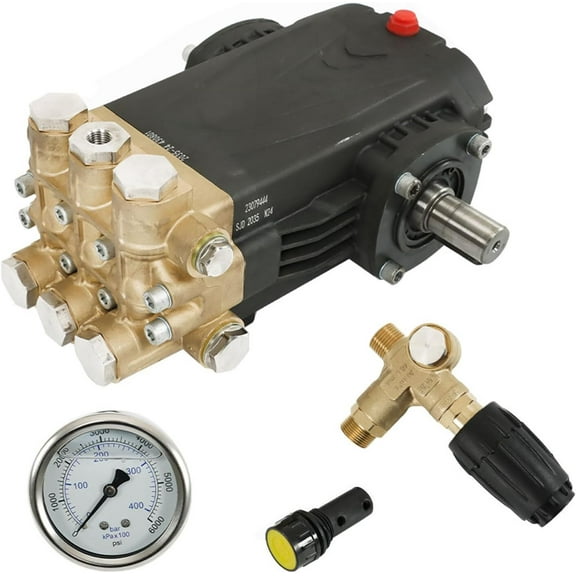 labwork General Pump TS2021 Pressure Washer Pump Triplex 5.6 GPM 3500 PSI 24mm Solid Shaft