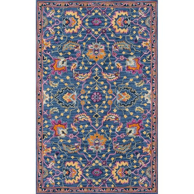 Momeni IBIZAIBI-3BLU6090 Hand Tufted Ibiza Rectangle Rug, Blue - 6 x 9 ft.
