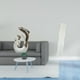 thumbnail image 2 of Lámpara De Pie Con Pantalla De Papel Y Delfín De Cerámica, Estatua De Arte Abstracto Moderno, Decoración Acogedora Para Sala De Estar, Soporte De TV, Chimenea, Oficina, Mesa De Centro,, 2 of 8