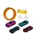 thumbnail image 2 of Pista de carreras flexible para coches de carreras de 4,5 m con ventosa, portátil y multifuncional, con 4 minicoches de fundición a presión, juguete, 2 of 8