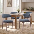 thumbnail image 2 of Set of 4 Upholstered Modern Dining Chair, Wooden Kitchen Side Chair for Dining Room and Café, Blue, 2 of 12