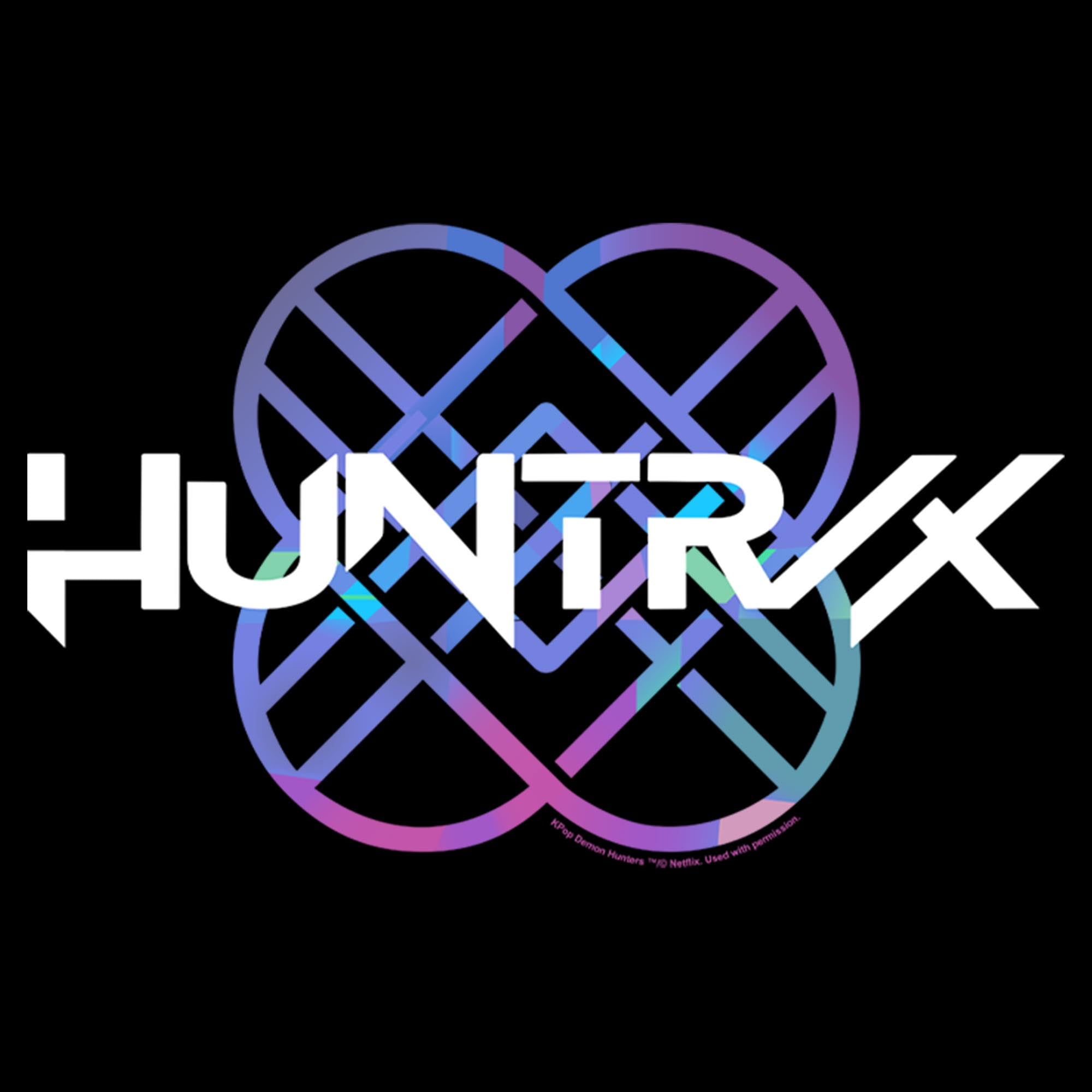 Juniors KPop Demon Hunters Huntrix Holographic Logo Sweatshirt