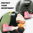 thumbnail image 4 of Xecao Green Gingham Pattern Car Seat Back Protector 2 Pack Large Capacity Pocket, Kick Mats Back Seat Protector, 4 of 8