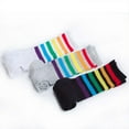thumbnail image 2 of Minnieouse Calcetines hasta la rodilla con cierre de tirón para niñas - Manténgase seguro mientras se mueve calcetines de tubo mediano de punto Medias Negro Negro Talla única, 2 of 6