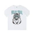 thumbnail image 1 of Women's Casual Short-Sleeve T-Shirt with Playful Raccoon & Heart Glasses Light Beige Breathable Fabric, Relaxed Fit, Machine Washable, Cute T Shirts, Trendy Top, Comfortable Fit, Printed Shirt,, 1 of 6