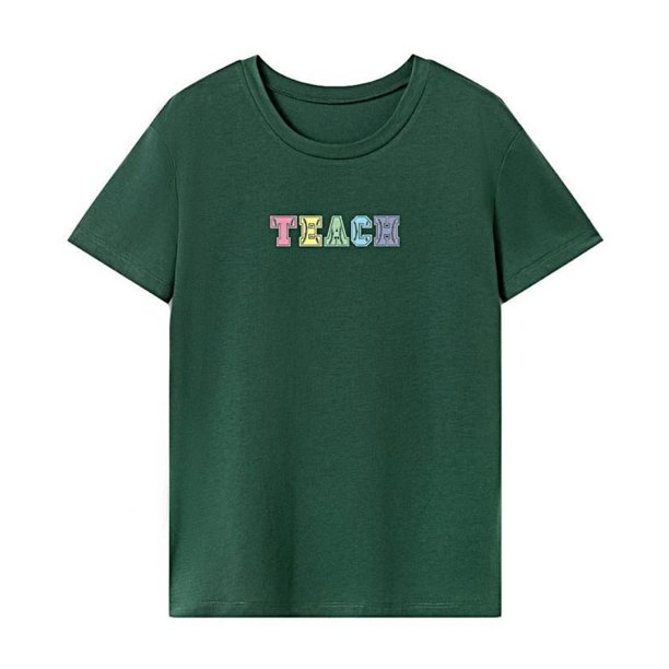 Camiseta básica de mujer Yuyangstore cómoda de ajuste regular para caminar en la playa L