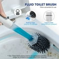 thumbnail image 3 of Toilet Brush and Holder - Durable Bristles Toilet Bowl Scrubber for Bathroom Cleaning, Brush Bathroom Accessories with Refillable Handle - White, 3 of 8