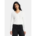 thumbnail image 2 of Madden NYC Women's Cotton Crochet Sweater Cardigan, Sizes XXS-XXL, 2 of 6