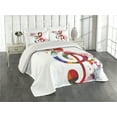 thumbnail image 2 of Ambesonne Music Quilted Coverlet 3 Pcs, Notes Rhythm Art, King Size, Multicolor, 2 of 4