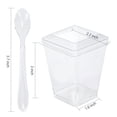 thumbnail image 2 of EASERCY Paquete de 100 vasos de postre de plástico de 5 oz con tapas, parfait de yogur/vaso de aperitivo con tapas para fiesta, mini vasos de postre con cucharas, vasos de postre para pudín, frutas y, 2 of 5