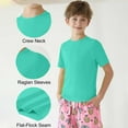 thumbnail image 5 of Ruyang Boys Quick Dry Rashguard Water Shirt Kids Summer Sun Protection Short Sleeve Swim Shirt Basic Beachwear Rash Guard Tees, 5 of 9