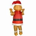 thumbnail image 3 of Adult Christmas Gingerbread Man Inflatable Costume Gingerbread Man Jumpsuit Funny Fancy Dress Halloween Cosplay Party Gift,Height 59"–74.8",Red gingerbread, 3 of 6
