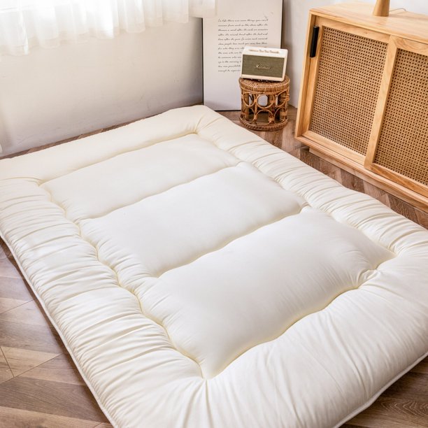 Japanese Floor Mattress Futon Mattress, Memory Foam Futon Roll Up Guest